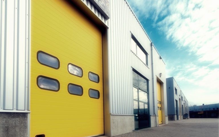 Желтые промышленные ворота Hortmann